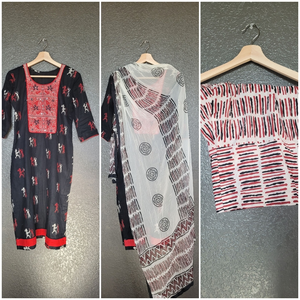 3 pc Indian Pakistani salwar kameez kurta